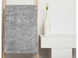 Плед-покрывало 150*200 Silvano Жакард Созвездие серый 150/004/1032
