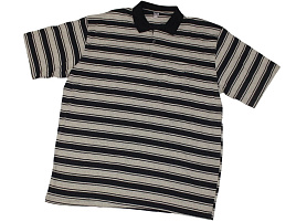 Белье футболка мужская №30 Великан Поло пуговицы полосы 64р-р