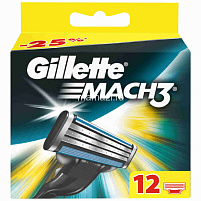 Кассеты для бритья Mach3 12шт(Gillette)3240