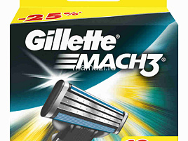 Кассеты для бритья Mach3 12шт(Gillette)3240