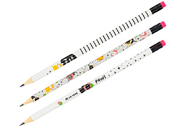 Карандаш ч/гр MESHU MS_58140 "Cat paws", HB, заточен., с печатью, с ластиком, ассорти, туба