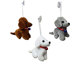 Мягкая игрушка Собачка брелок сидячая с колок. 10см №705