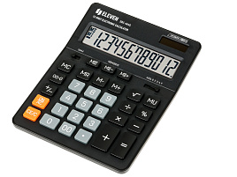 Калькулятор Eleven SDC-444S настольный 12 разрядов, двойное питание, 155*205*36мм, черный