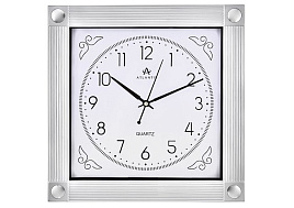 Часы настенные Atlantis 28*28 TDL-3607B серебро
