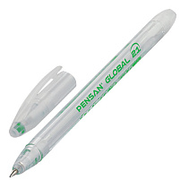 Ручка Pensan Global-21 на масл.основе зеленая