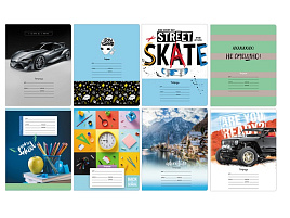 Тетрадь 24л. линия  Т5ск24 8558 "Mix-10. Мальчики", ассорти, эконом