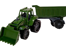 Трактор И-2326 Бульдозер Иван с бортовым прицепом военный