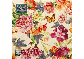 Салфетки 33*33 3-сл 20шт Bouguet 33*33 Красивые цветы