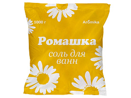 Соль для ванн 1000г Аромика Ромашка М
