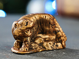 Статуэтка 7004772 Тигр рычит бронза 10см