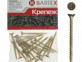 Саморез универсальный 4*50 цинк 25шт Bartex 7237
