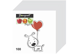 Салфетки 100л. Bouguet Elegant Собачка