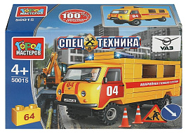 Конструктор Брик SB-50015 uaz-3909 аварийная газовая СЛУЖБА  64 дет.