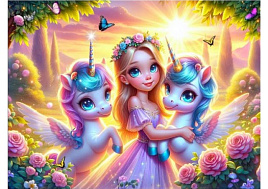 Пазл 160эл. Принцесса с единорогами УК160-1990