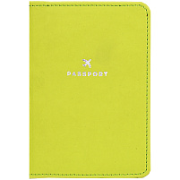 Обложка на паспорт OfficeSpace 311110 "Journey", кожзам, салатовый, тиснение фольгой