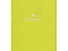 Обложка на паспорт OfficeSpace 311110 "Journey", кожзам, салатовый, тиснение фольгой