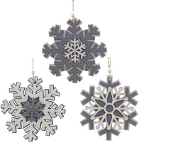 Подвеска дерево Снежинка 10*11см 754671