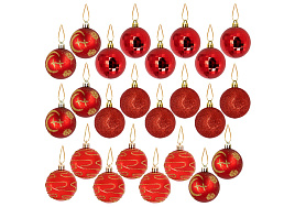 Набор шаров 6см FG250327394C-2 красный 24шт