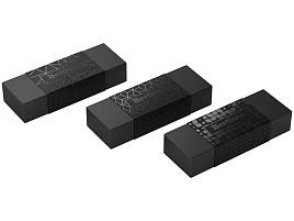 Ластик Berlingo BLc_00420 "DoubleBlack", прямоугольный 50*18*10мм