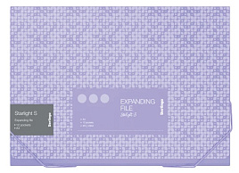 Папка на резинках Berlingo XF4_12904 12 отделений "Starlight S" А4, 230*335*25мм, 700мкм, фиолетовая, c рисунком