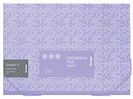 Папка на резинках Berlingo XF4_12904 12 отделений "Starlight S" А4, 230*335*25мм, 700мкм, фиолетовая, c рисунком