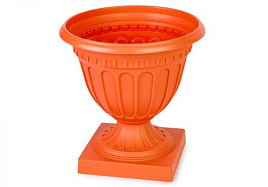 Вазон 12л Олимпия М9034 на высокой ножке коричневый