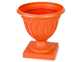 Вазон 12л Олимпия М9034 на высокой ножке коричневый