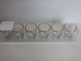 Набор стопок FRT858 золотая кайма 6шт