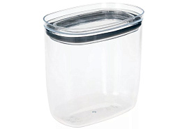 Банка для сыпучих пластик 1,2л М1301 Шайн графитовый