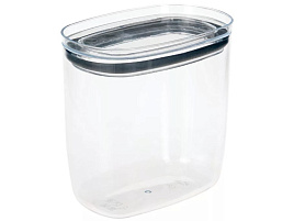 Банка для сыпучих пластик 1,2л М1301 Шайн графитовый