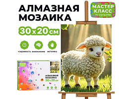 СГ Алмазная мозаика 20*30 MKA3020-235 Барашек на солнечной поляне