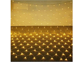 Электрогирлянда сетка 160л светодиод желтая 1,5*1,5м B-18