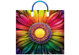 Пакет петля с пласт.ручкой 38*34 Радужный