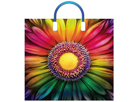 Пакет петля с пласт.ручкой 38*34 Радужный