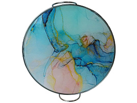 Поднос стеклянный круглый 125-0666 29,7см