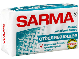 Мыло хозяйственное Сарма М 140г отбелив (НК)439/11149
