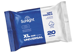 Влажные полотенца Sunlight  XL Универсальные 20шт