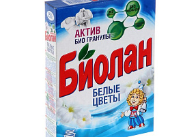 Стиральный порошок Биолан Ручной 350г.Белые цветы (Казань)