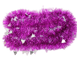 Мишура №10/H37 малиновая с елкой