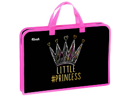 Папка для тетрадей А4 Forst  FT-HB-400409 с ручками 1 отделение, "Lovely", 340*245*40мм, пластик, на молнии