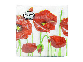 Салфетки 40л.Design Красные маки