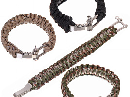 Браслет 752-063 Паракорд для выживания с замком
