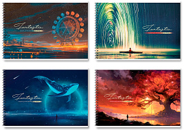 Альбом для рисования 32л. на спирали BG АР4гр32_м 12849 "Fantastic", металлизация