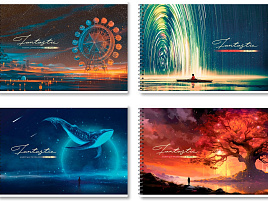 Альбом для рисования 32л. на спирали BG АР4гр32_м 12849 "Fantastic", металлизация