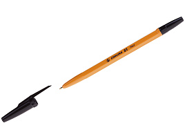 Ручка Corvina оранж. корп. черная 40163/01G