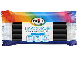 Пластилин 1цв. "Классический" 270818_18 черный, 50г