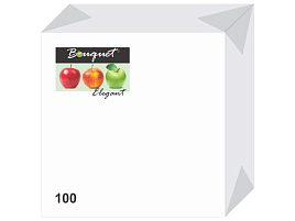 Салфетки 100л. Bouguet Elegant Белые