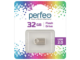 Флеш-драйв Perfeo USB 32Gb M10 Metal Series серебро