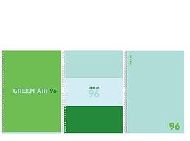 Тетрадь 96л. А4 на спирали  Т4гр96_лм 11925 "Green air", матовая ламинация