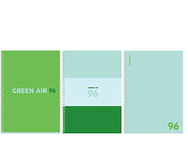 Тетрадь 96л. А4 на спирали  Т4гр96_лм 11925 "Green air", матовая ламинация